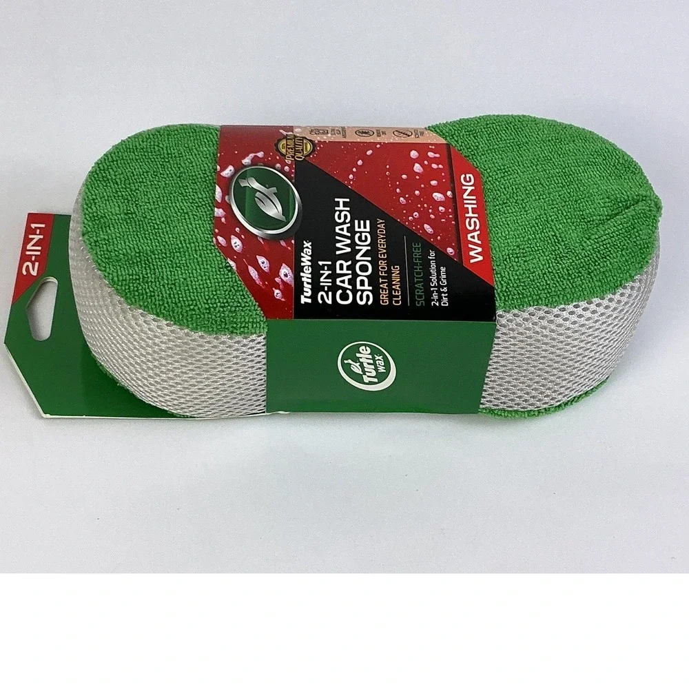 2 Turtle Wax 2 in‎ 1 Car Wash Sponge Great for Everyday Cleaning Scratch Free